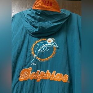 Vintage Triple F.A.T. Goose Miami Dolphins long rain trench